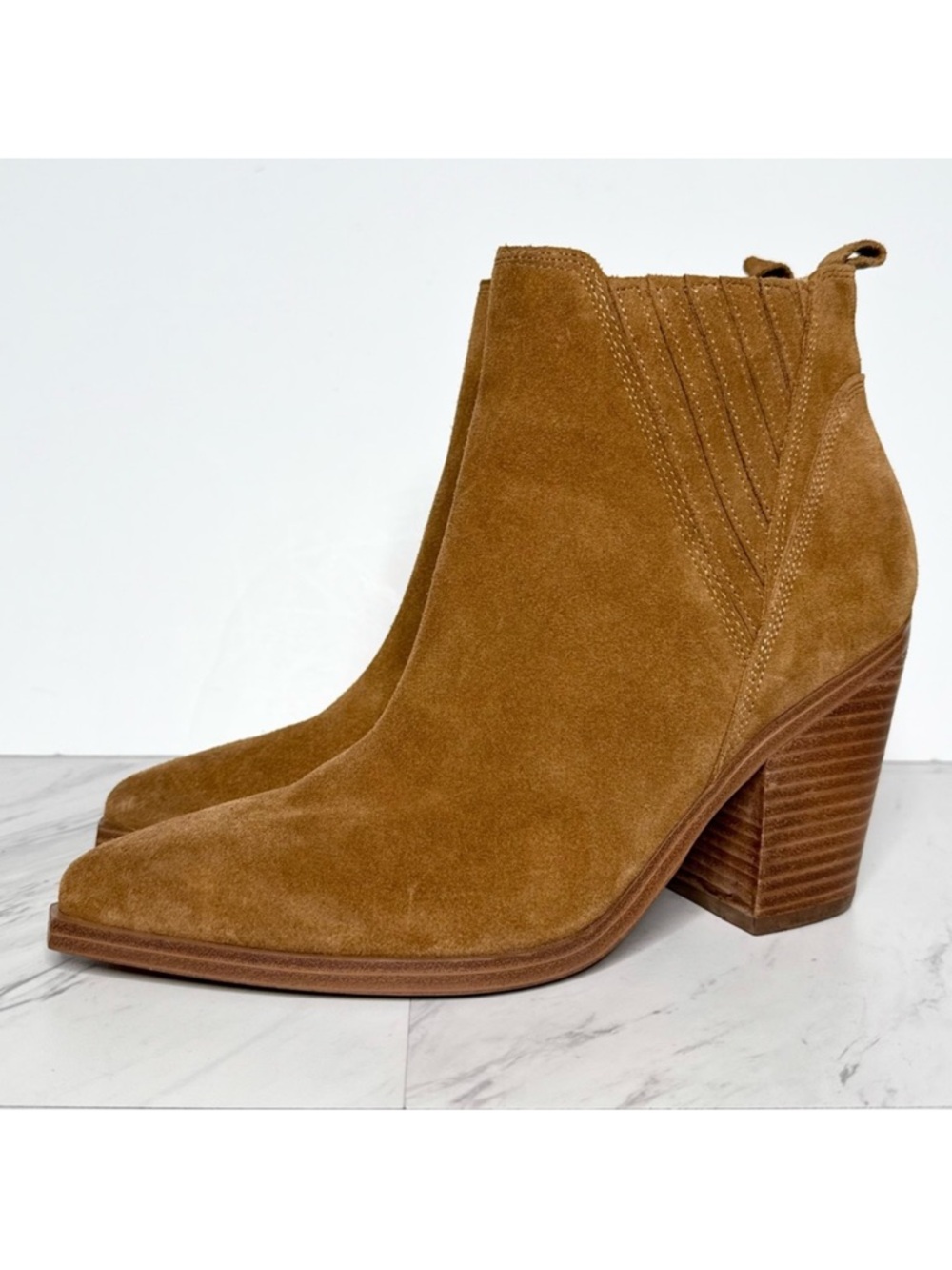 Marc Fisher Gadri Brown Suede Bootie 9 1/2